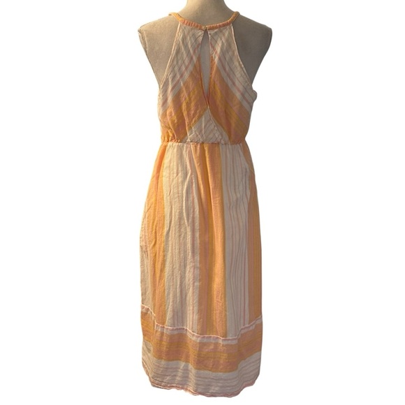 Carve Designs Mabel Dress Guava Sunrise Stripe Org Cotton Knee Length Women’s M - Picture 5 of 8